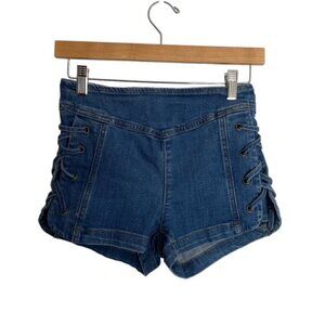 Pistola Lace Up Side Jean Shorts Small